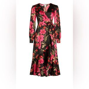 Sofia Vergara NEW Women's Plus Faux Wrap Ruffle Dress Mid Calf Length XXXL 22